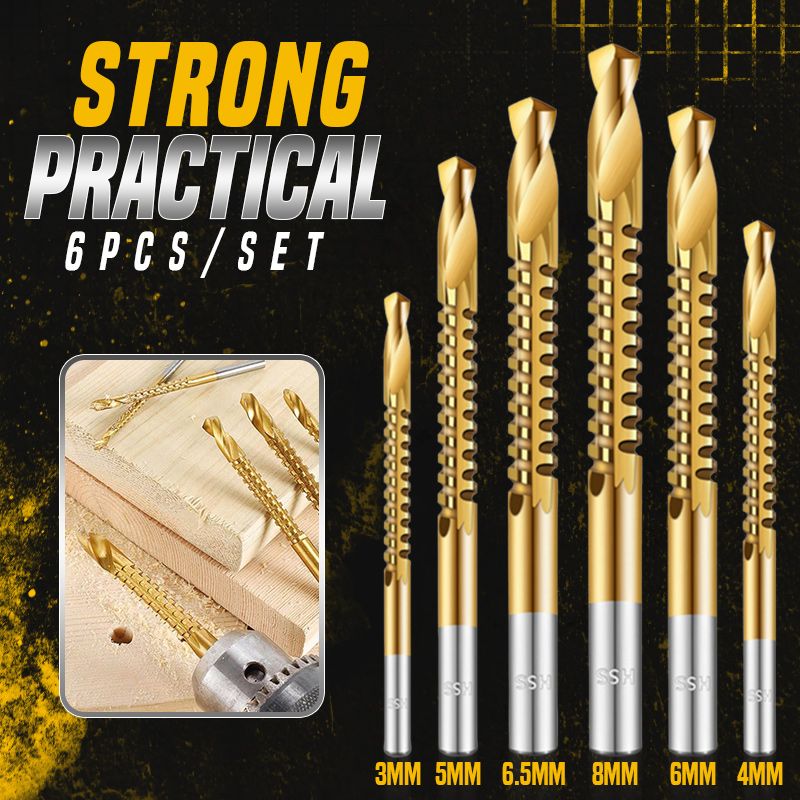 Mosrugs | Titanium-coated high-speed steel bits with tags (6 pcs.)