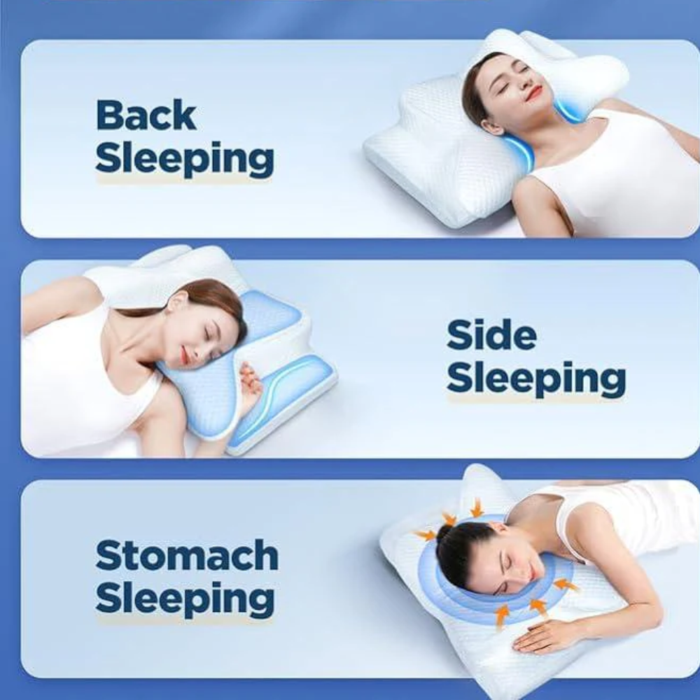 Mosrugs | Cervical Pillow for Neck Pain Relief – Orthopedic Memory Foam Neck Support Pillow for Cervical, Shoulder & Back Alignment