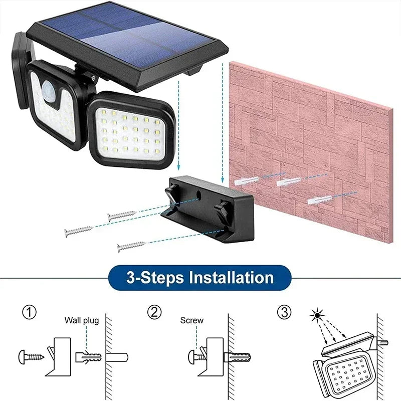 Motion Sensor Solar Light for Outdoor Use