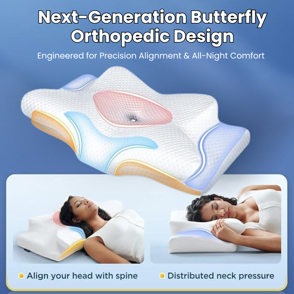 Mosrugs | Cervical Pillow for Neck Pain Relief – Orthopedic Memory Foam Neck Support Pillow for Cervical, Shoulder & Back Alignment