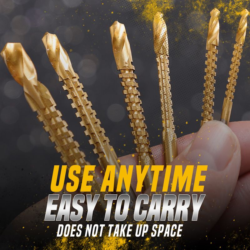 Mosrugs | Titanium-coated high-speed steel bits with tags (6 pcs.)