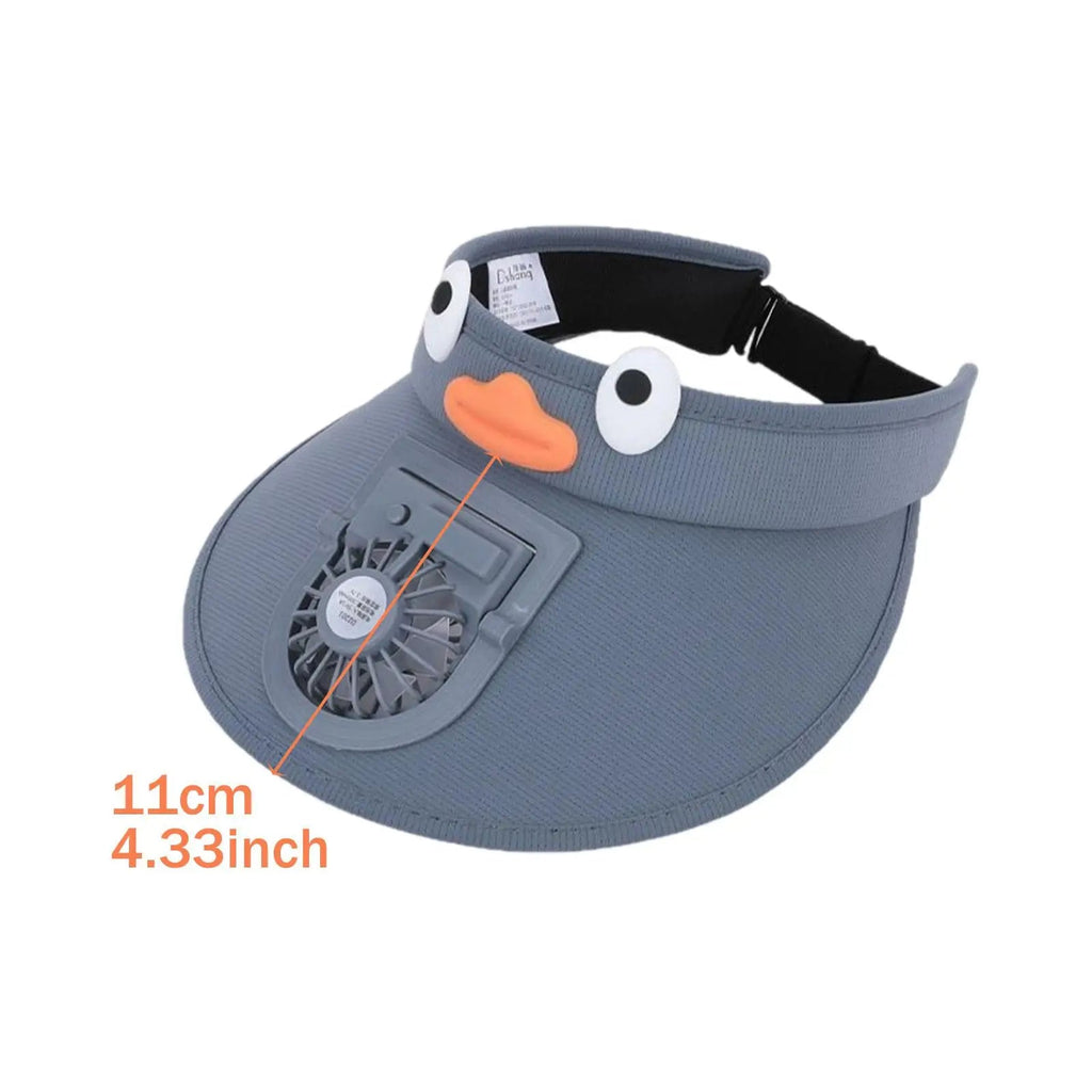 Kids Sun Visor Hat with Cooling Fan Hat