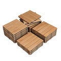 Interlocking Outdoor Patio Wood Flooring Deck Tiles 27Pcs