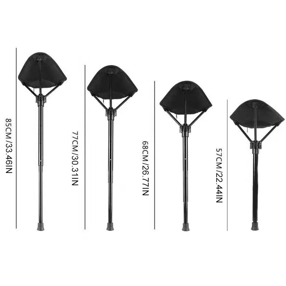 Mosrugs | Adjustable Aluminum Alloy Folding Camping Stool 125kg Load Bearing for Hiking Travel