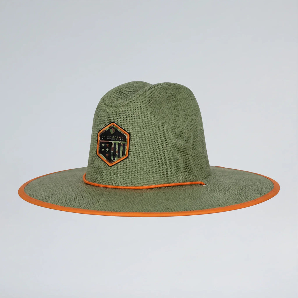 Keys Straw Hat  | Basic Military Camo | Olive