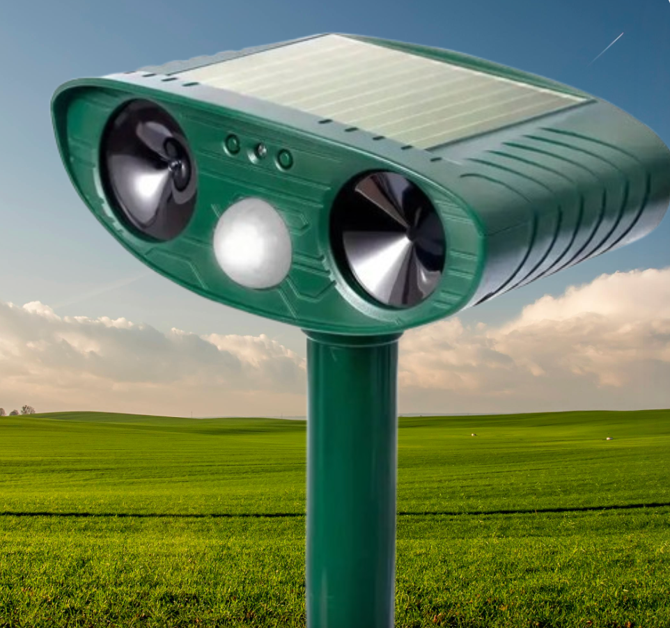 Solar-Powered Animal Repeller With Ultrasound
