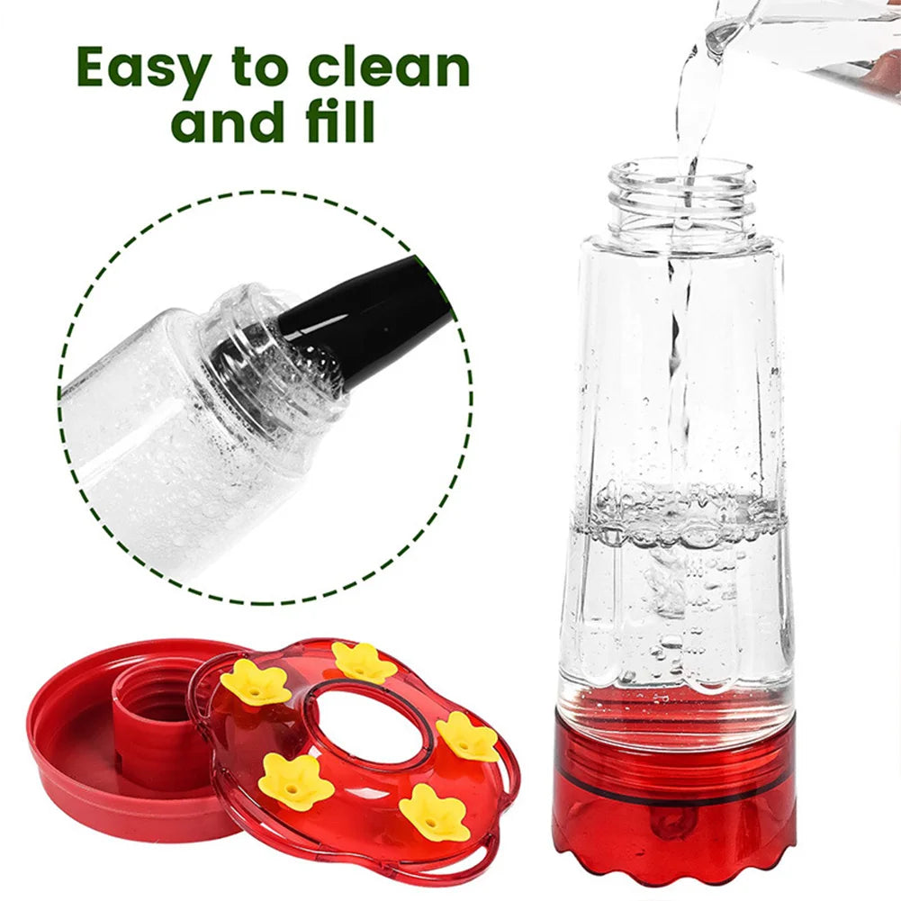Large Capacity Plastic Hummingbird Feeder with Hook