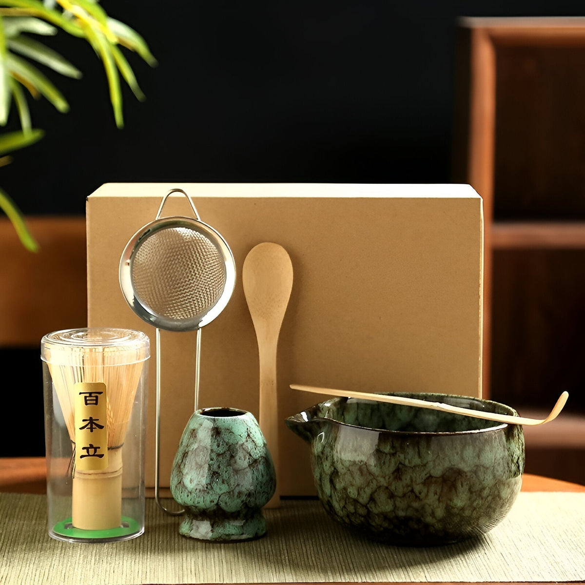 Mosrugs | Traditional Matcha Tea Set – 6-Piece Authentic Japanese Matcha Kit – Premium Bamboo & Ceramic