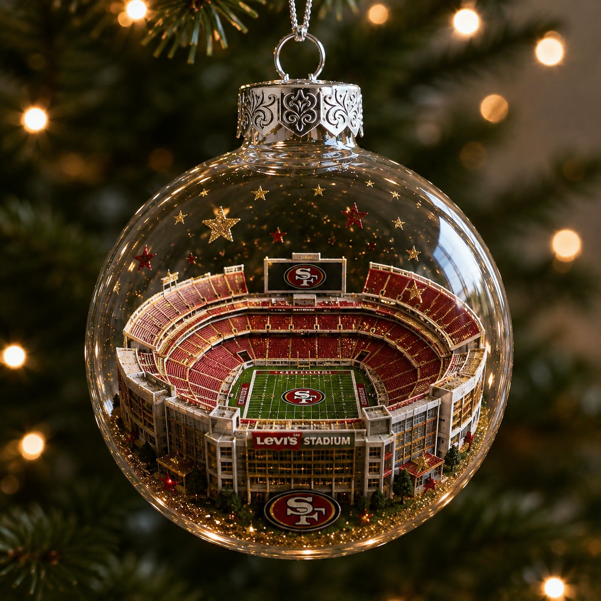 Football Stadium Light-Up Ornament