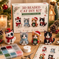 Beginner-Friendly DIY 3D Christmas Beaded Ornament Kit | Complete 4-Piece Set with Glass Beads, All Tools & Step-by-Step Guide Included